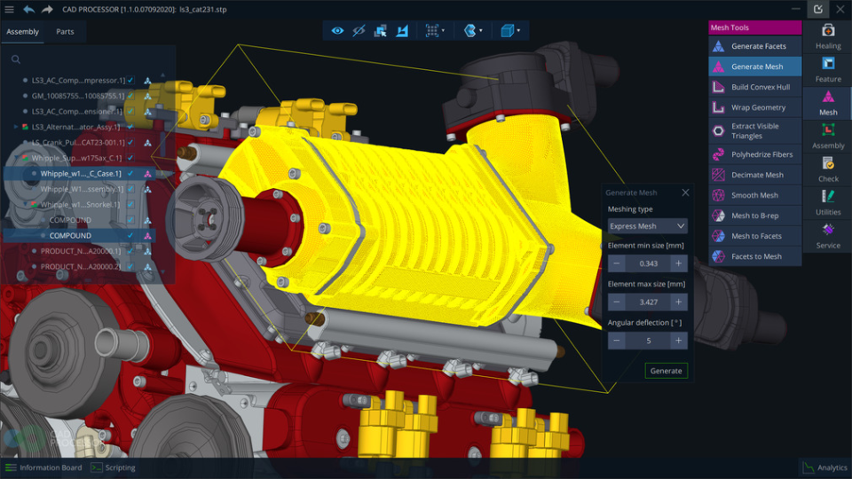 screenshot of CAD Processor